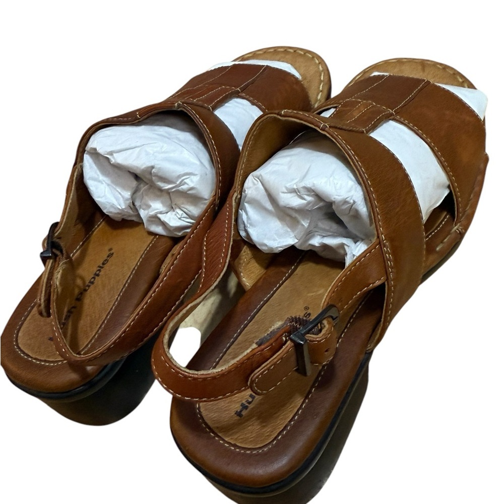 Hush Puppies Brown Leather Sandals - Picture 8 of 13